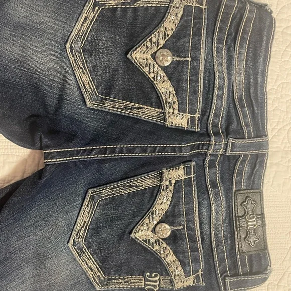 Miss Me Dark Blue Flare Jeans - Picture 2 of 6